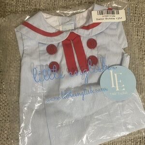 NWT Little English Sailor Bubble Dress - Size 12 Months